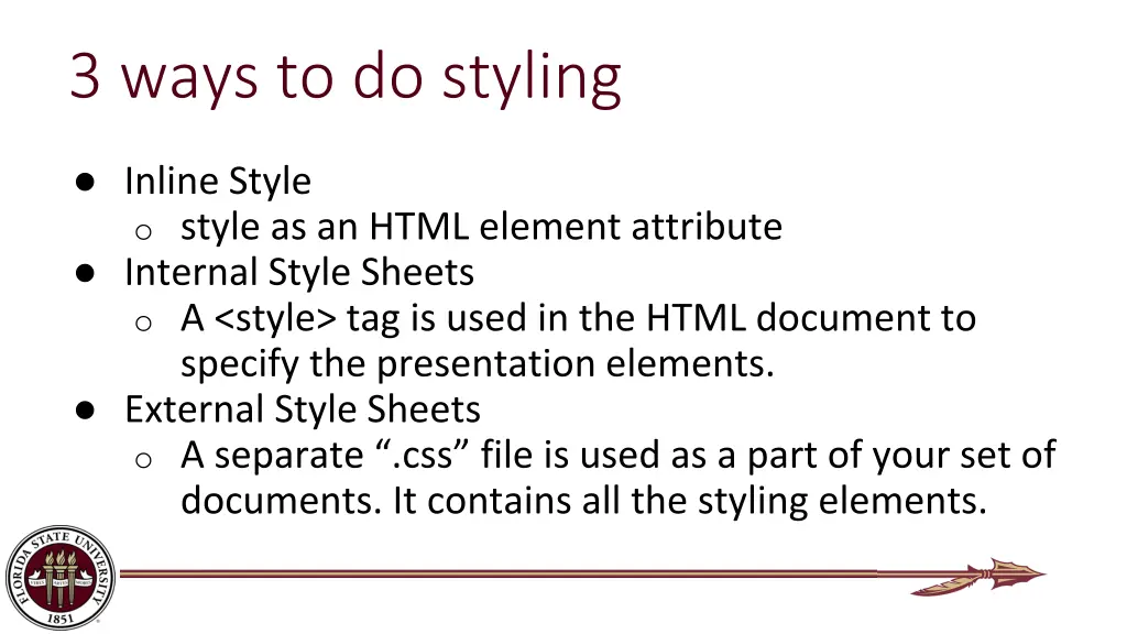 3 ways to do styling