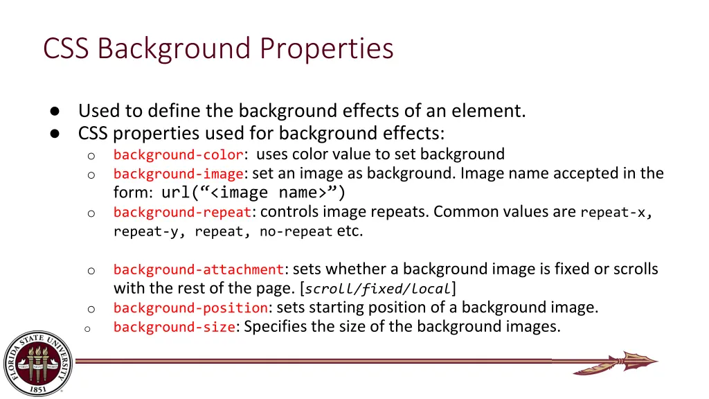 css background properties