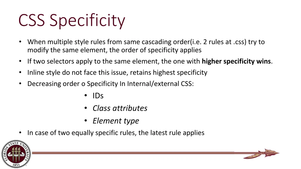 css specificity