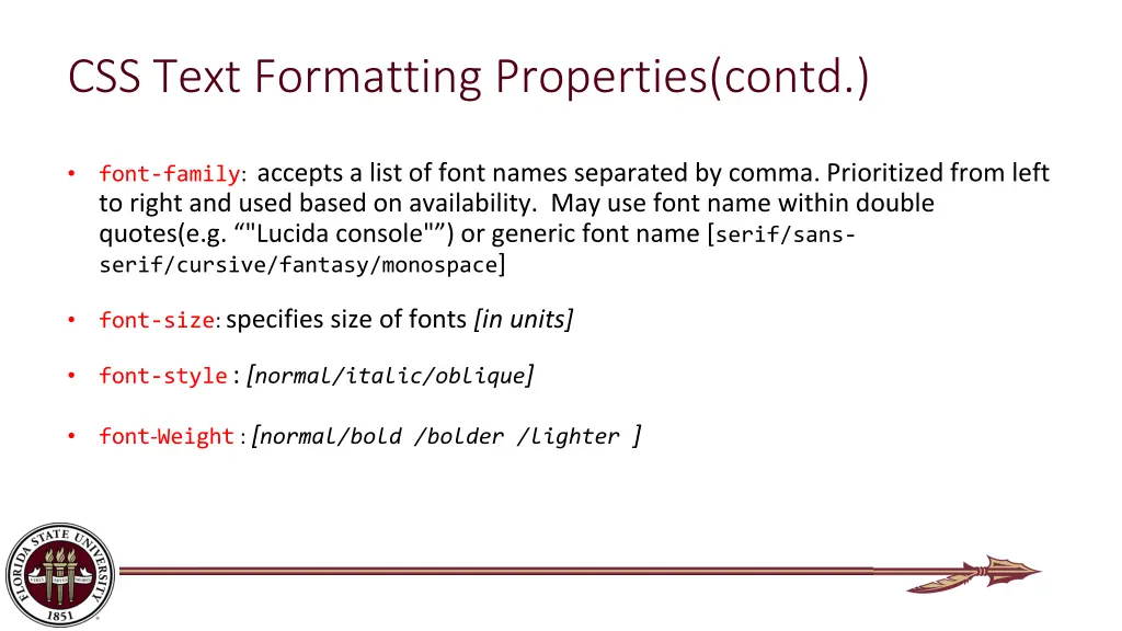 css text formatting properties contd