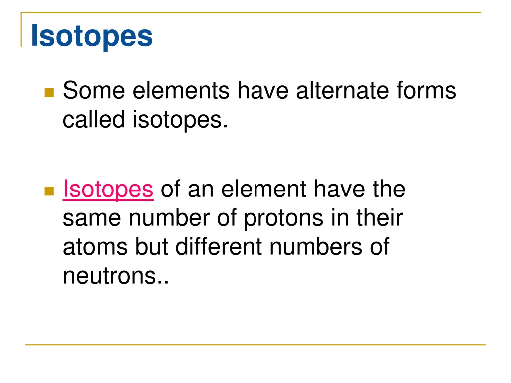 isotopes
