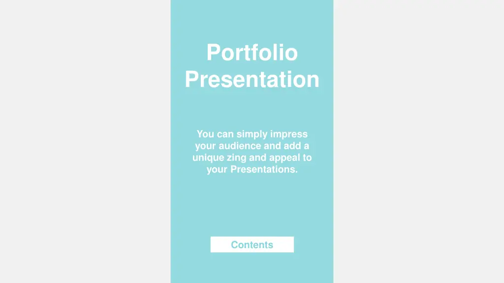 portfolio presentation