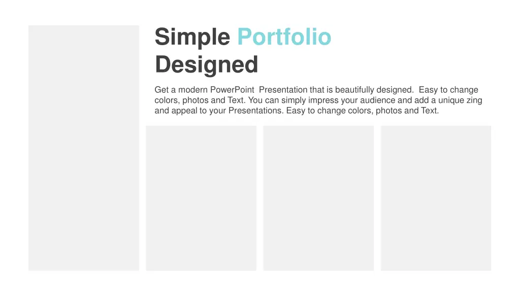 simple portfolio designed