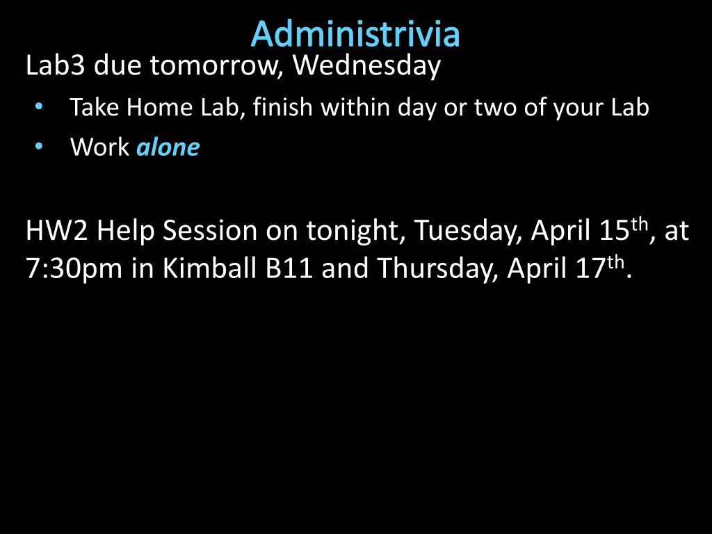 administrivia