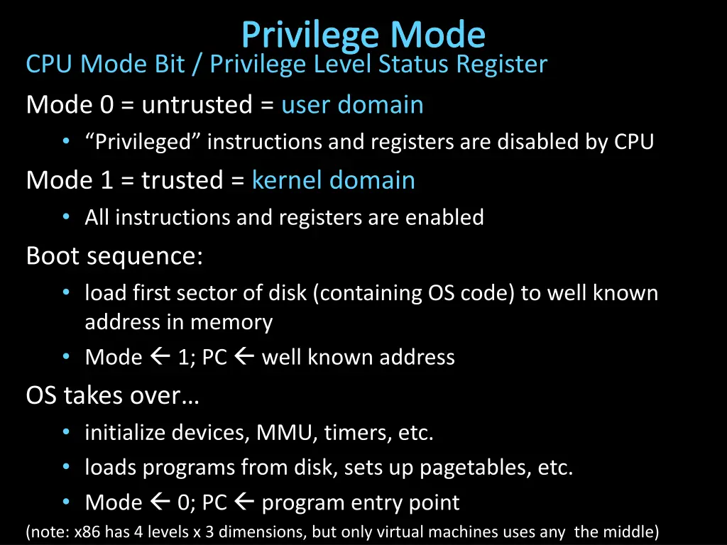 privilege mode