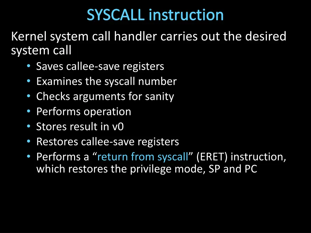 syscall instruction 1