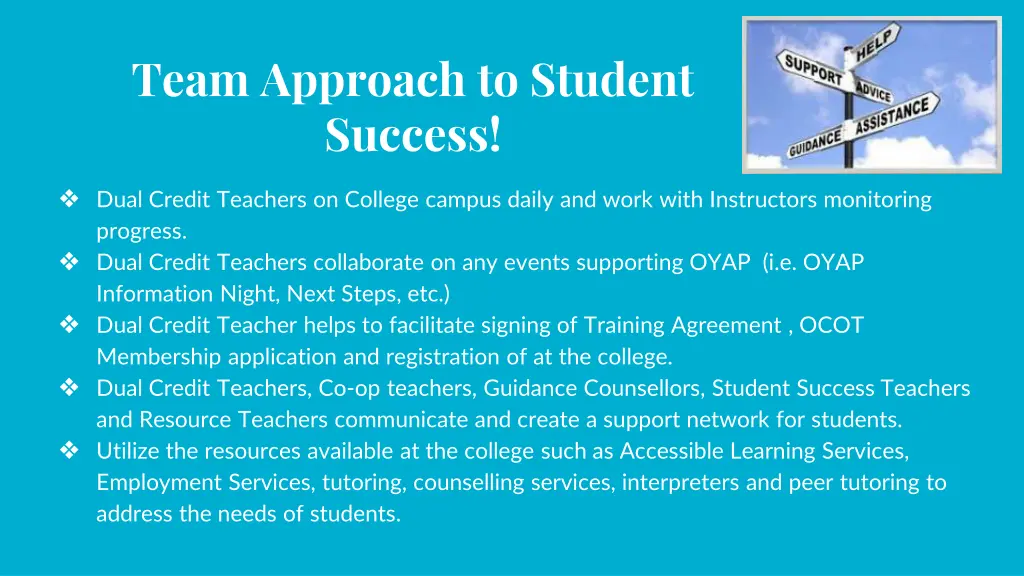 team approach to student success