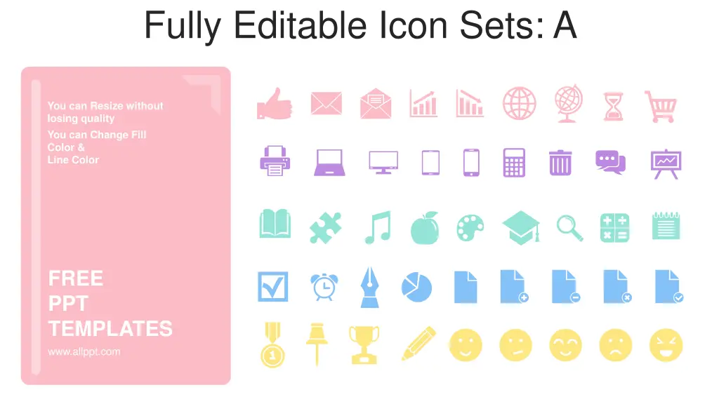fully editable icon sets a