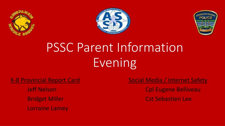 pssc parent information evening