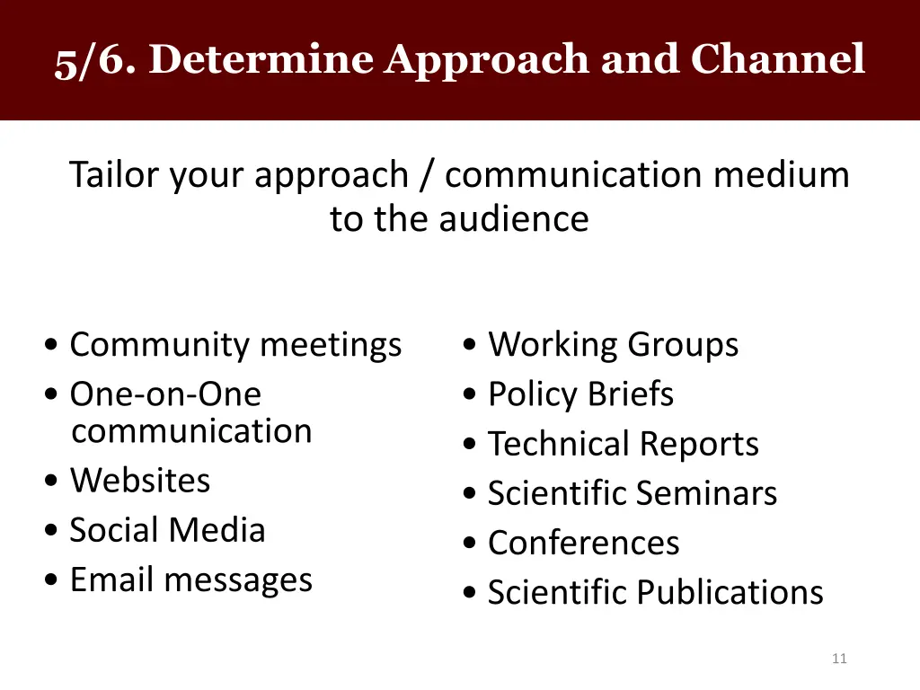 5 6 determine approach and channel