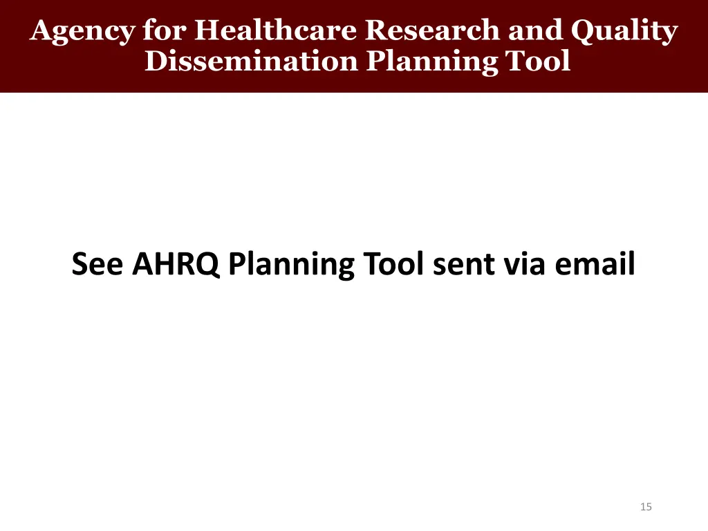 agency for healthcare research and quality