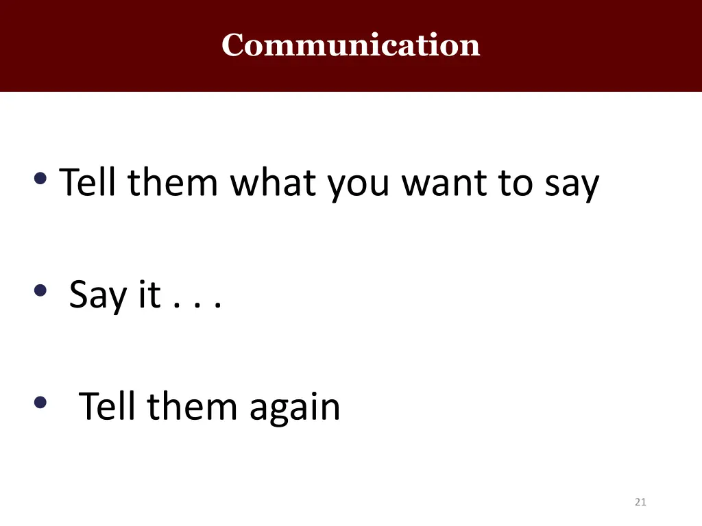 communication