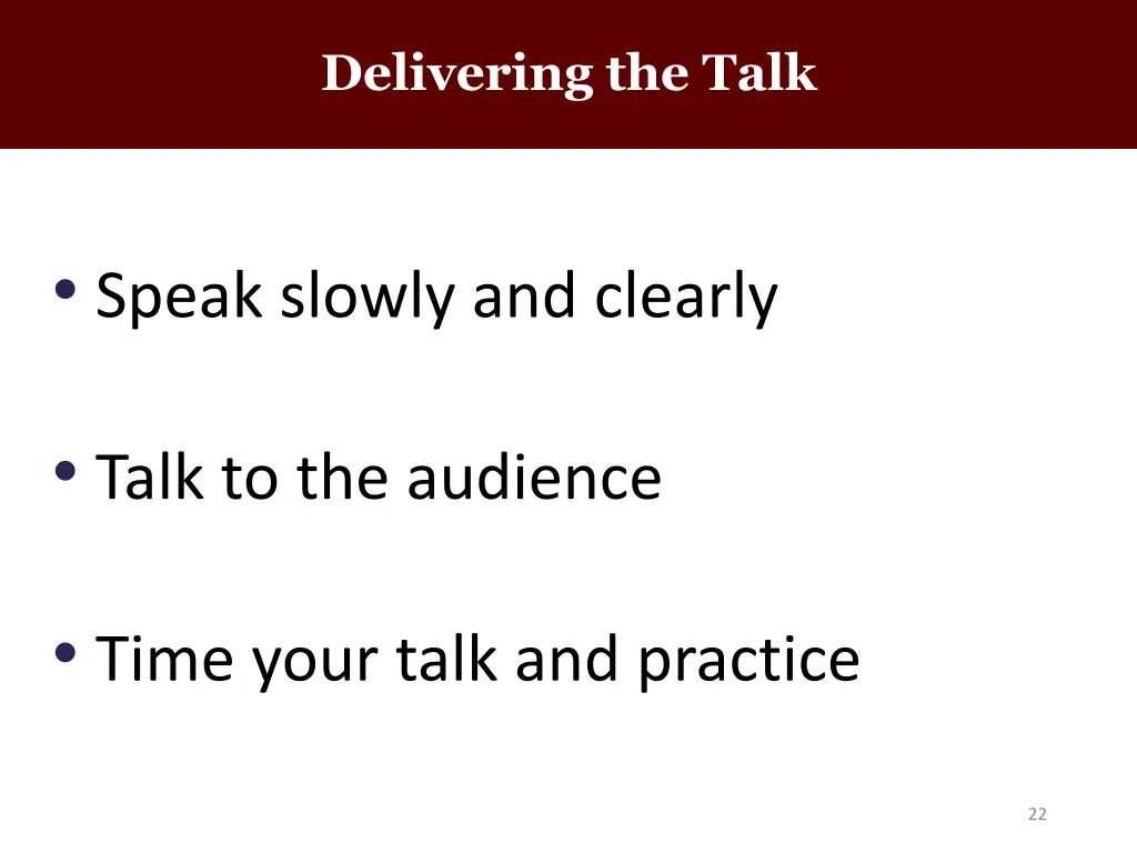 delivering the talk