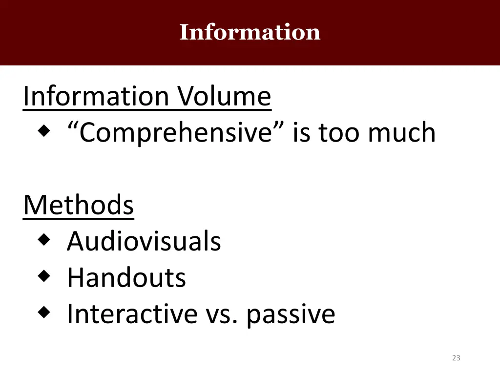 information
