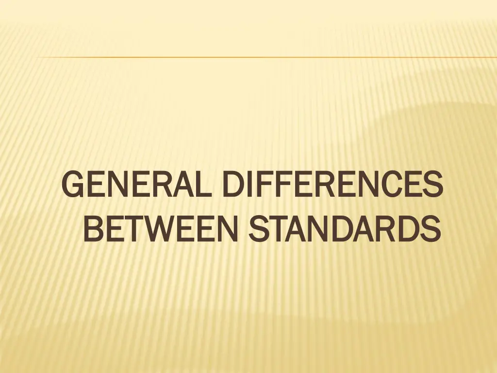 general differences general differences between