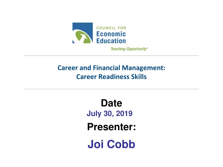 career and financial management career readiness