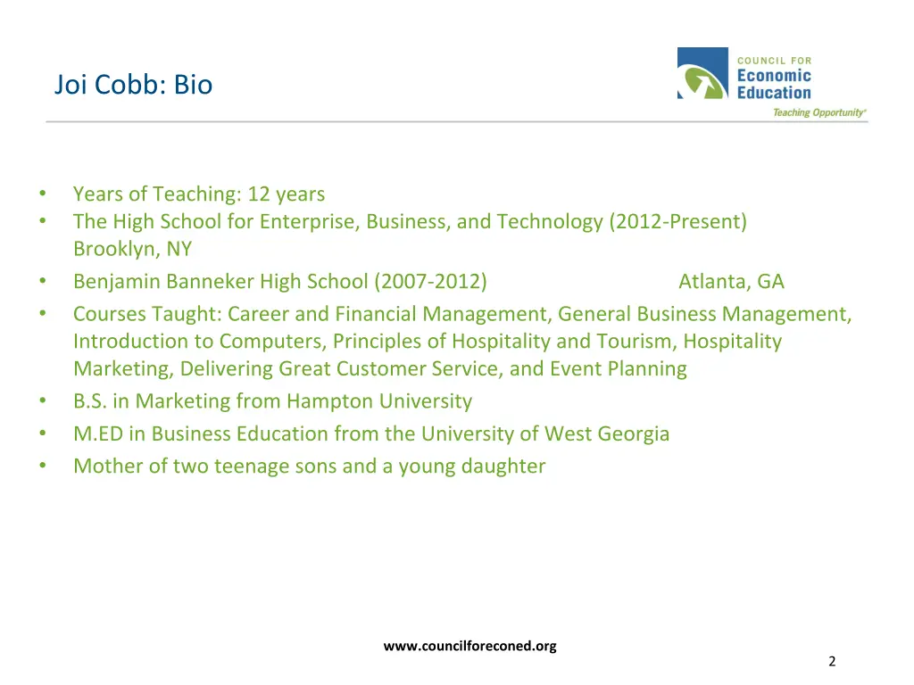 joi cobb bio