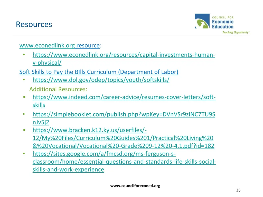 resources