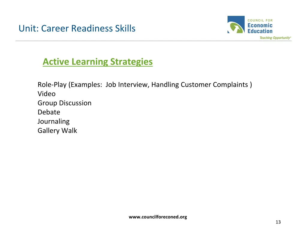 unit career readiness skills 1