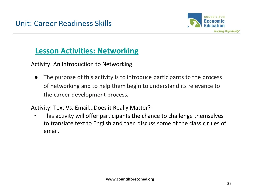 unit career readiness skills 15