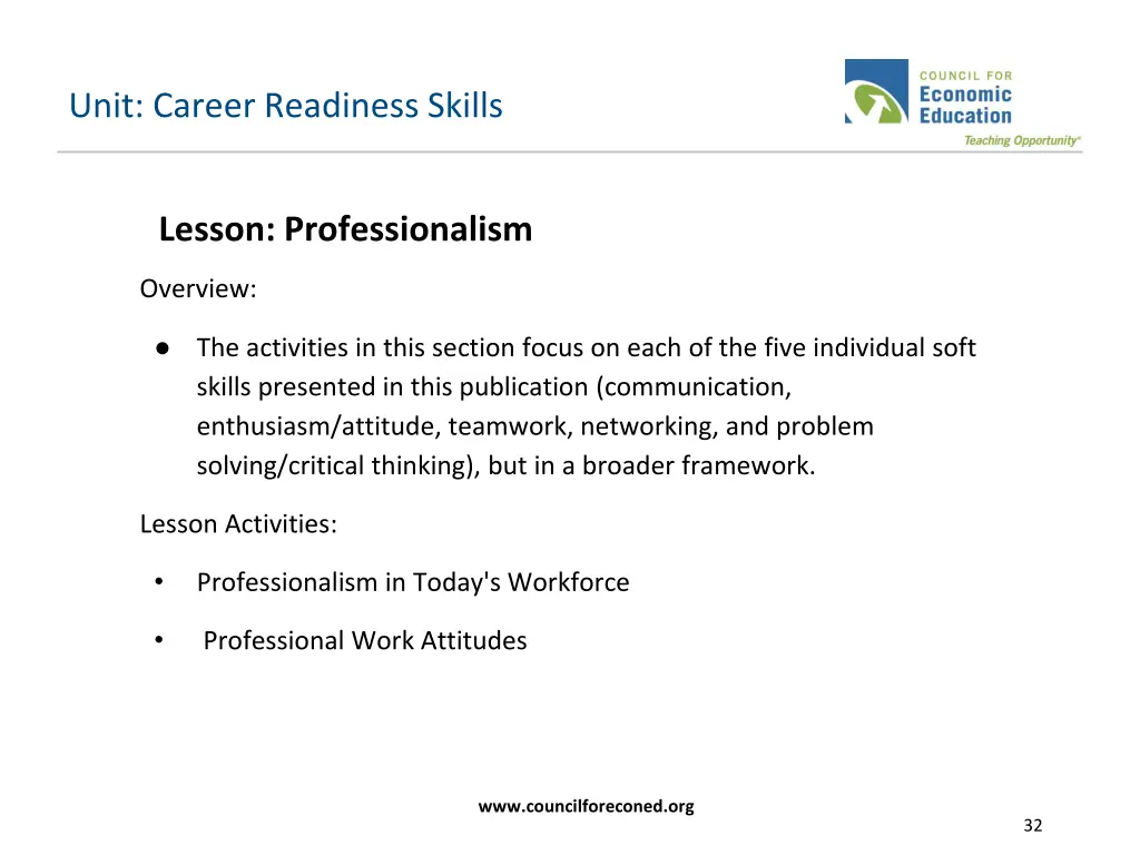 unit career readiness skills 20