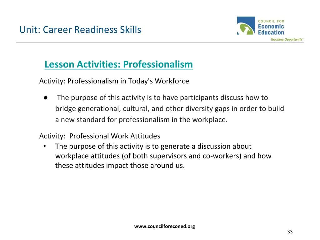 unit career readiness skills 21