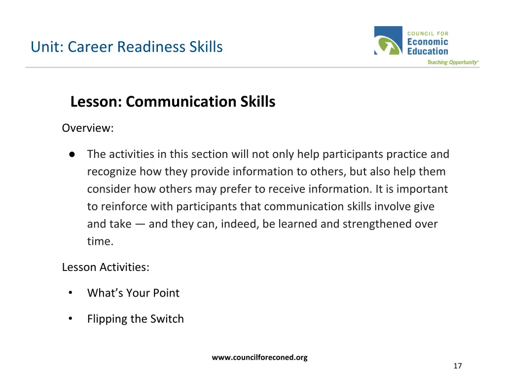 unit career readiness skills 5