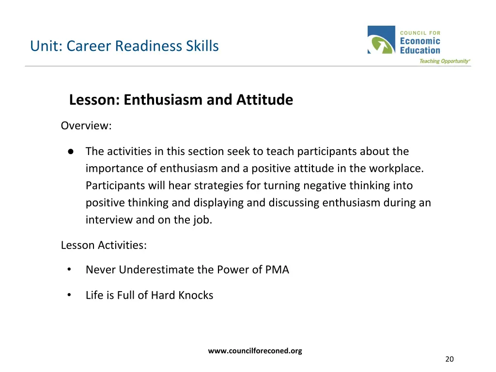 unit career readiness skills 8