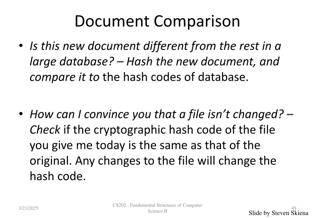 document comparison
