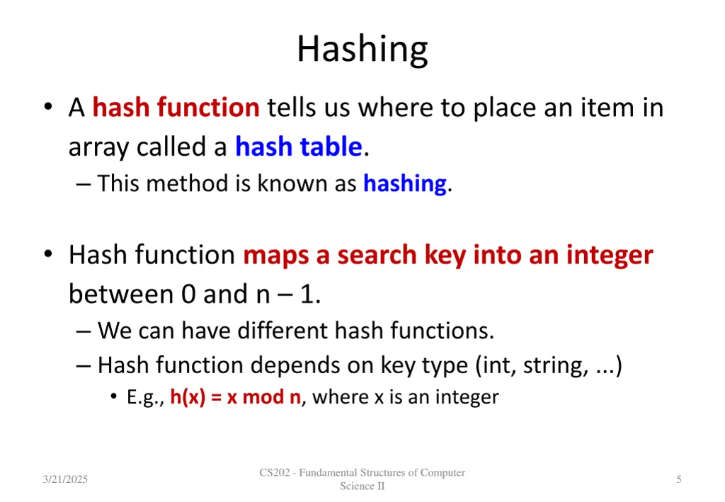 hashing 2