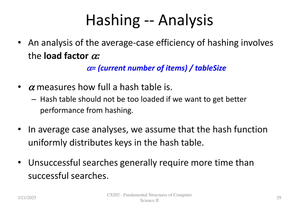 hashing analysis 1