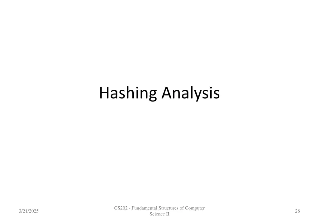 hashing analysis