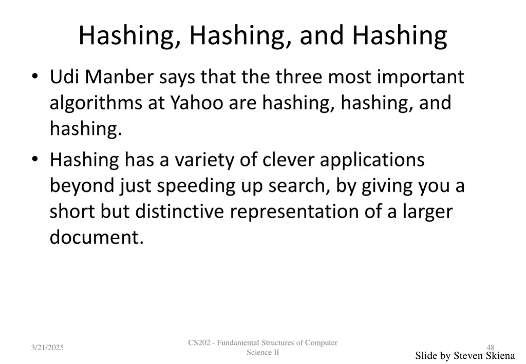 hashing hashing and hashing