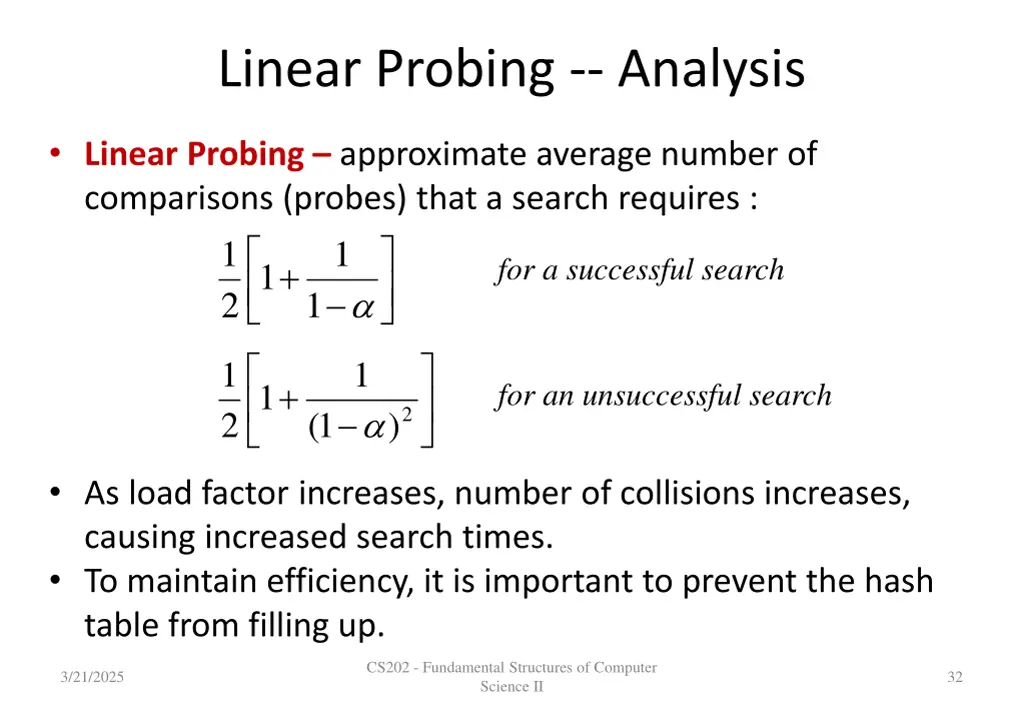 linear probing analysis 1