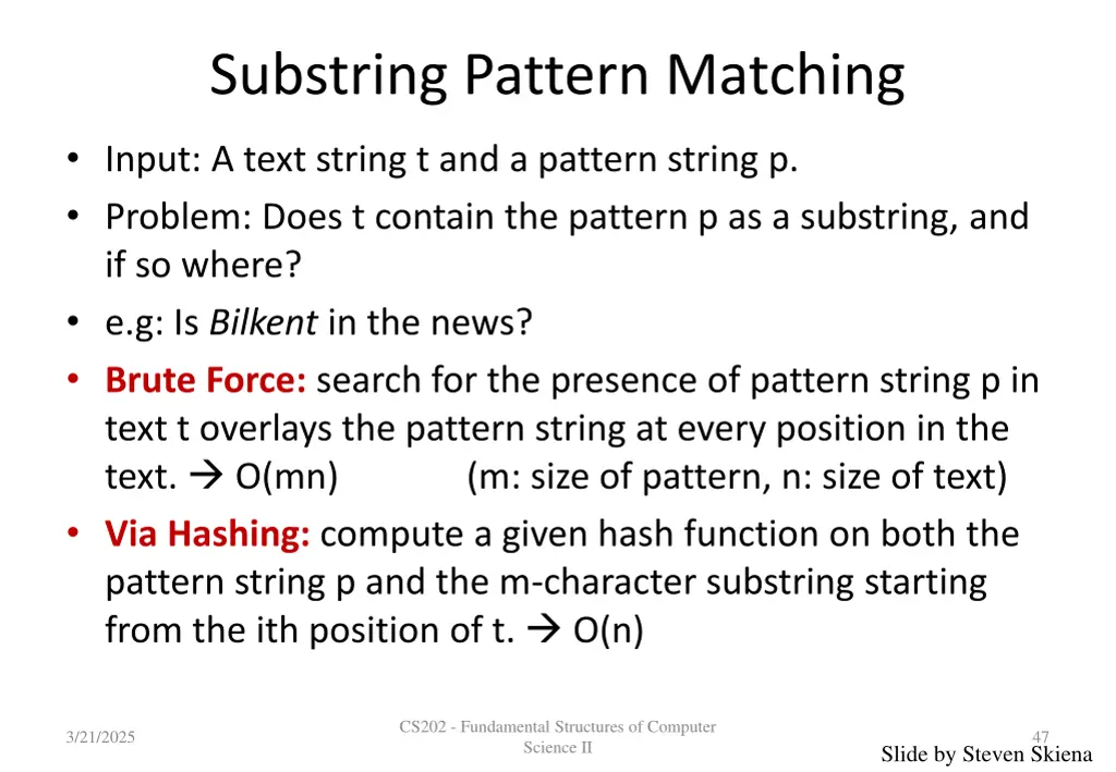 substring pattern matching