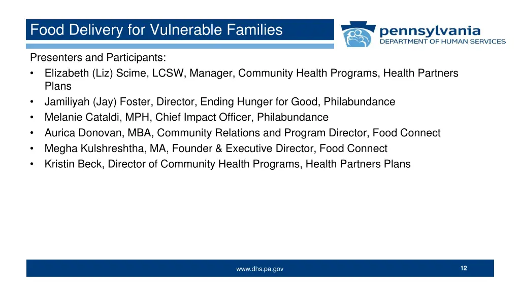 food delivery for vulnerable families