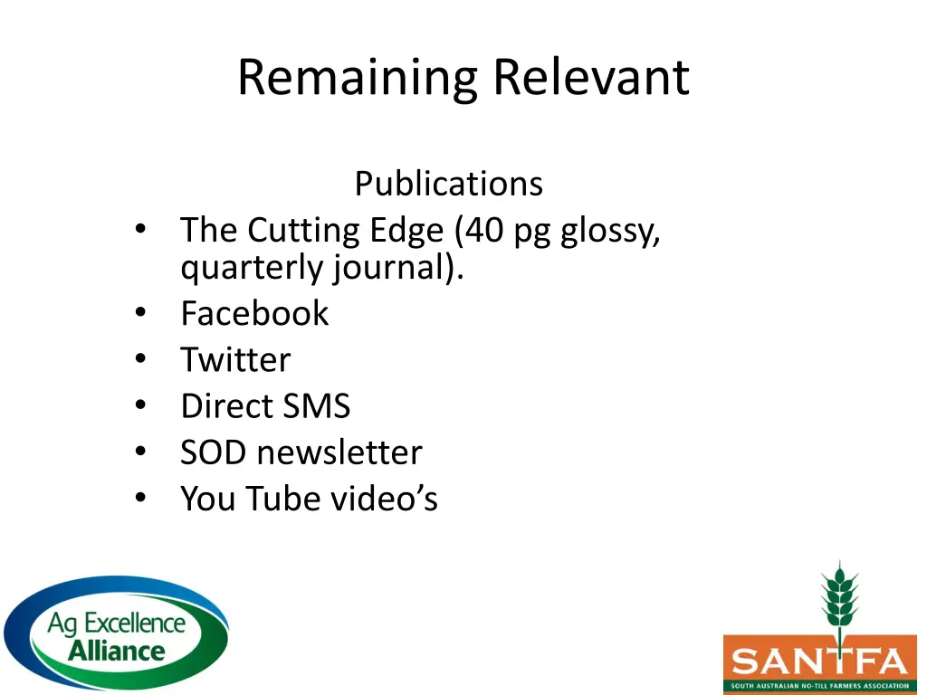 remaining relevant 6