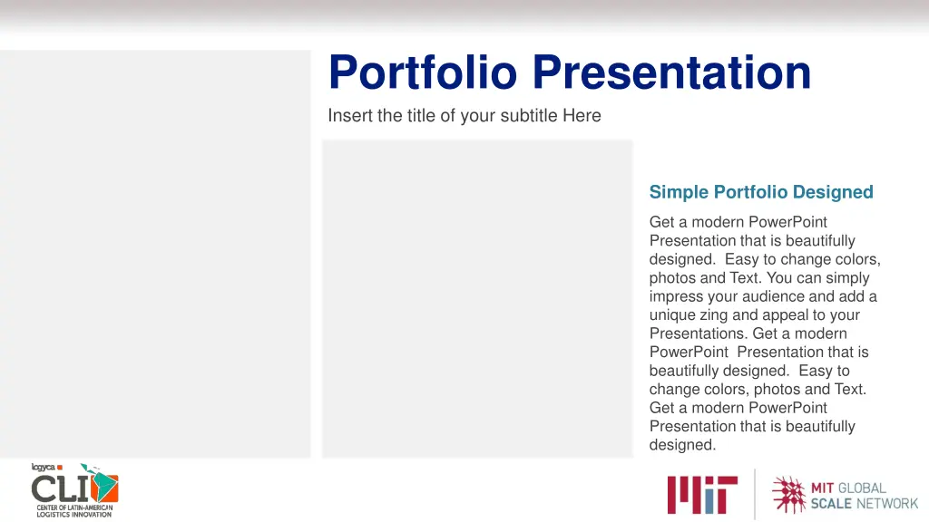 portfolio presentation insert the title of your