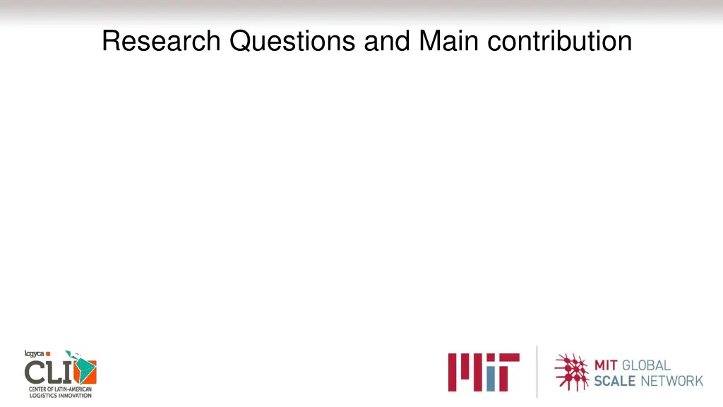 research questions and main contribution