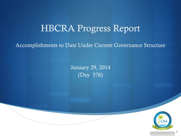 hbcra progress report