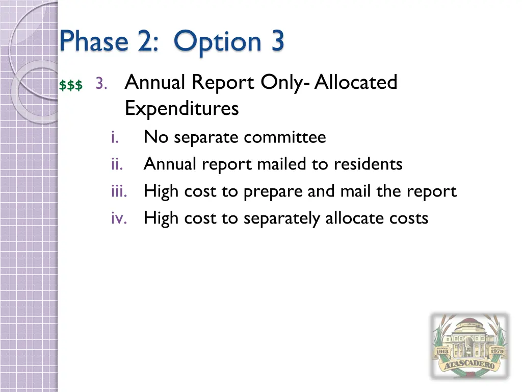 phase 2 option 3