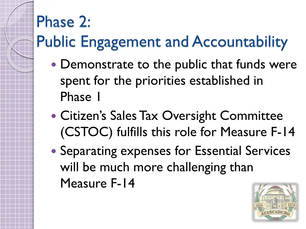 phase 2 public engagement and accountability