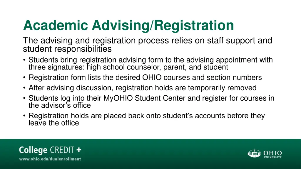 academic advising registration the advising