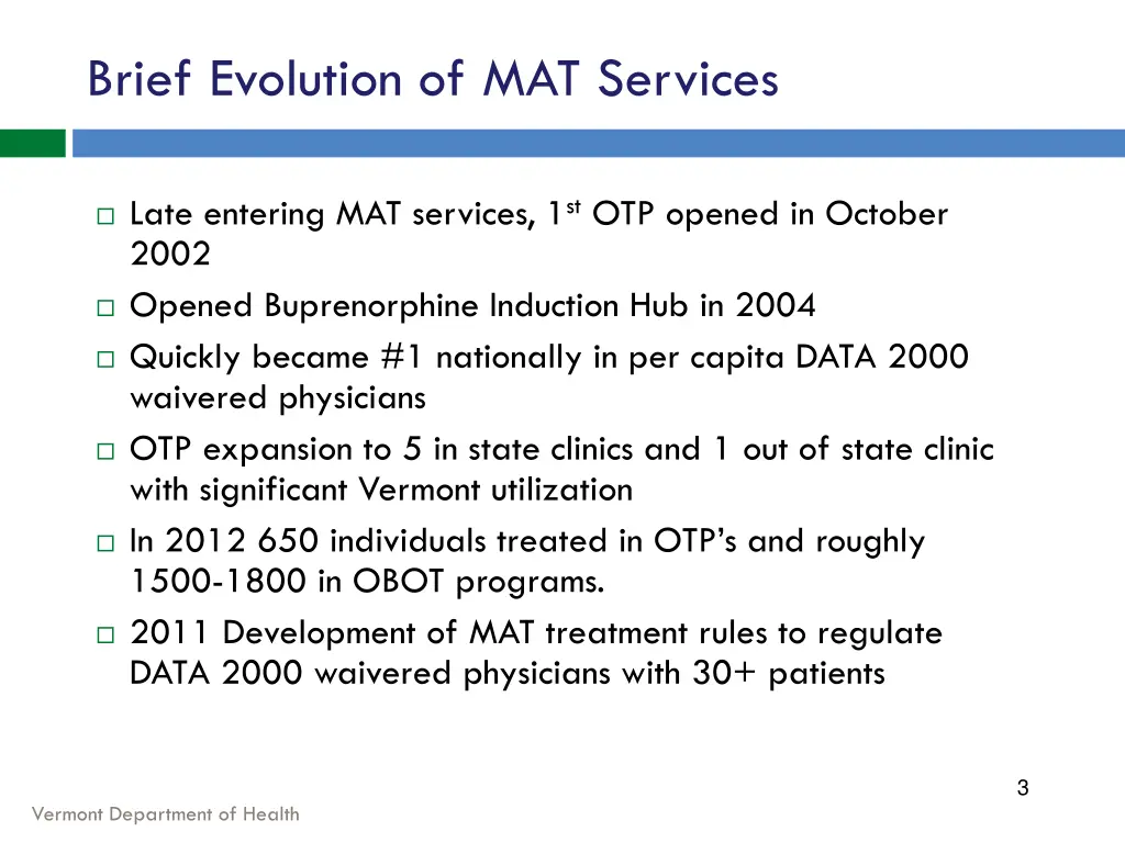 brief evolution of mat services