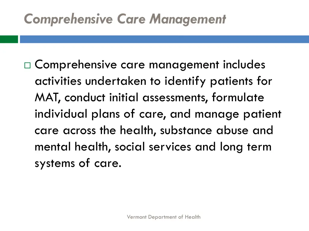 comprehensive care management