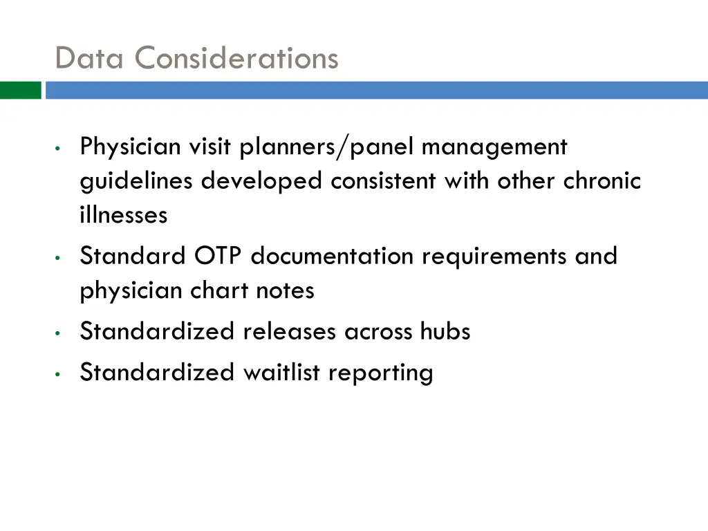 data considerations