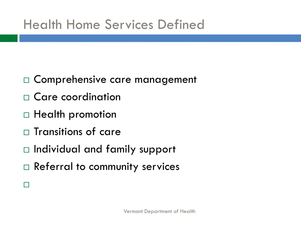 health home services defined