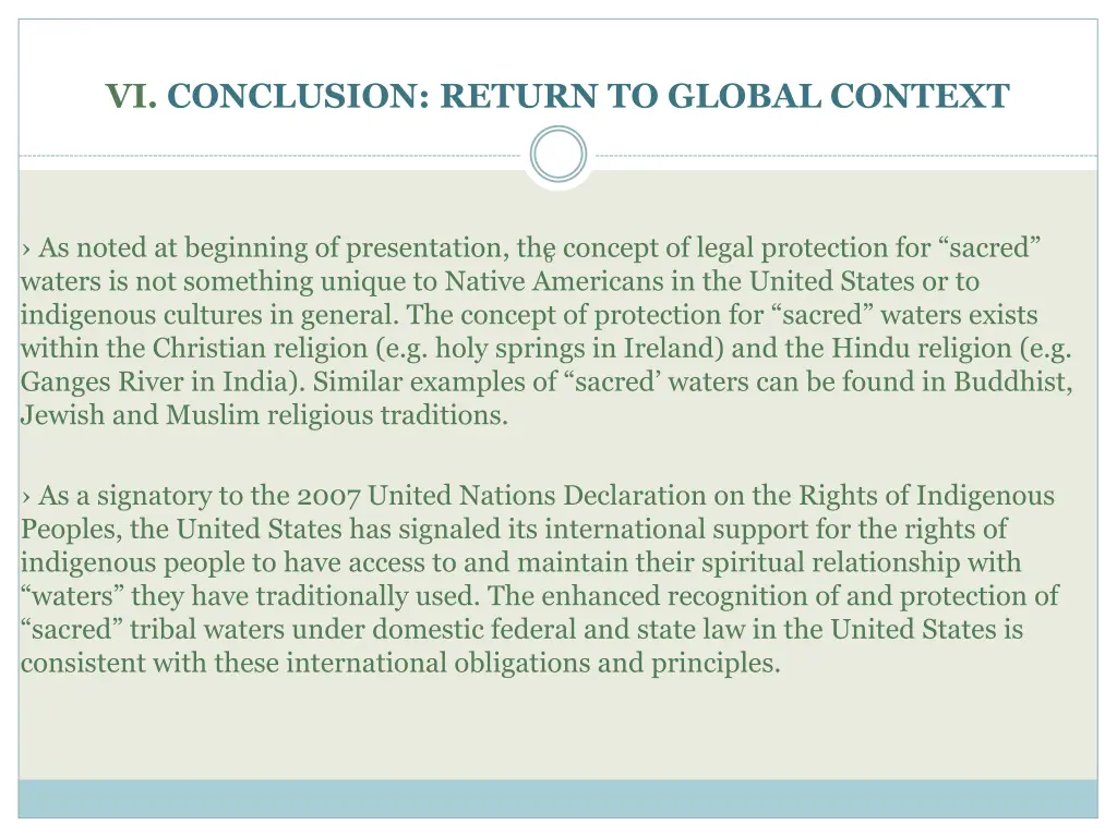 vi conclusion return to global context