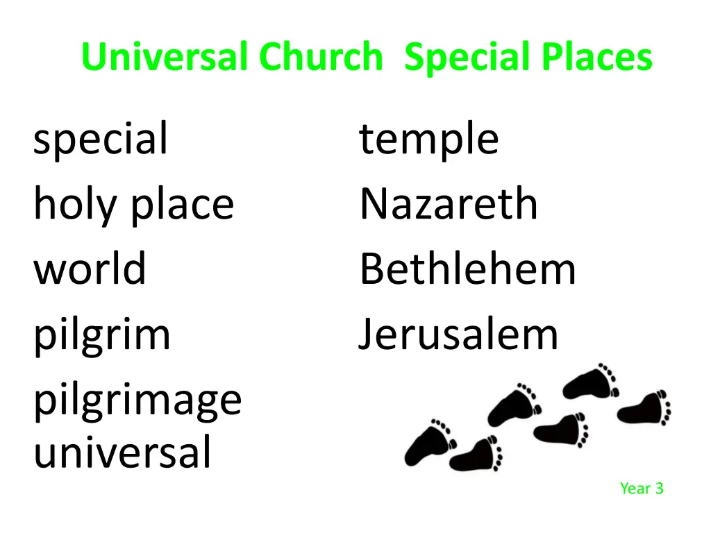 universal church special places