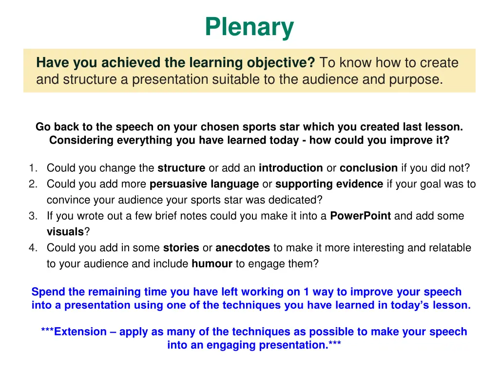 plenary